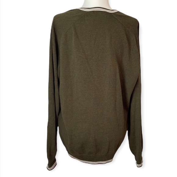 Brooks Brothers “346” 100% Cotton Green Sweater - Picture 3 of 8